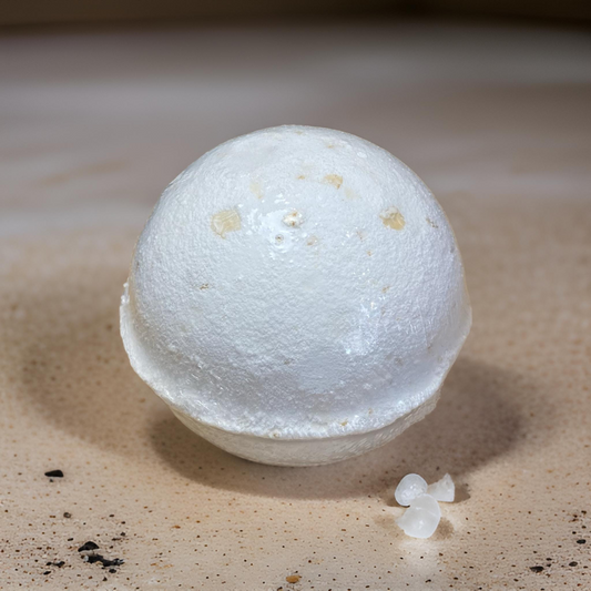 milk & oats soothing bath bomb